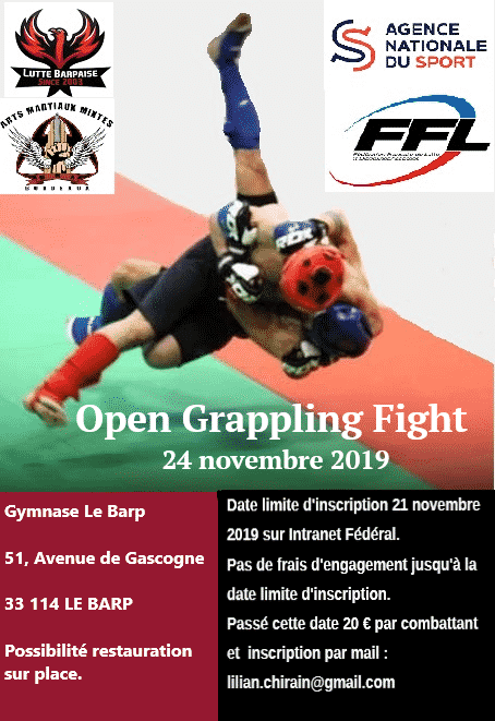 Affiche competition de Grappling fight