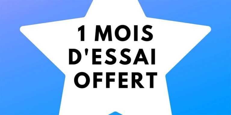 1 mois d'essai gratuit